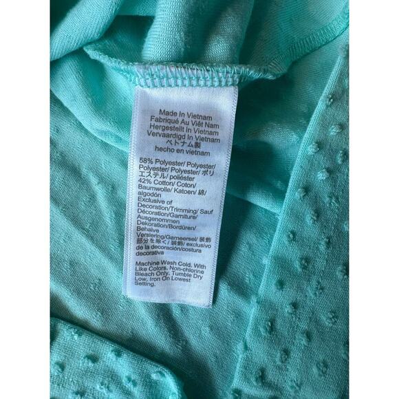 J. CREW Sleeveless cotton, summer blouse/shirt, size women's Large, Teal - Picture 6 of 8